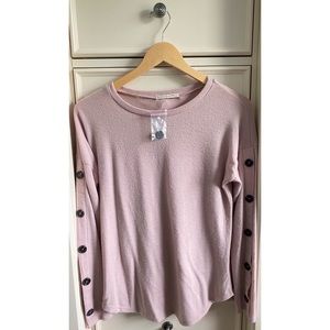 🛍️(NWT)Blush Pink Long Sleeve w/Buttons